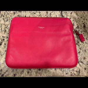 Coach iPad/small laptop/tablet bag- Hot Pink!